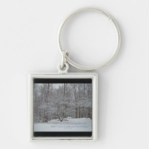Sneeuw op Dogwood Tree Quote Denis Waitley Sleutelhanger