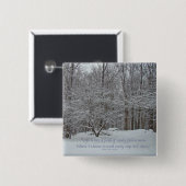 Sneeuw op Dogwood Tree Quote Denis Waitley Vierkante Button 5,1 Cm (Voorkant /achterkant)
