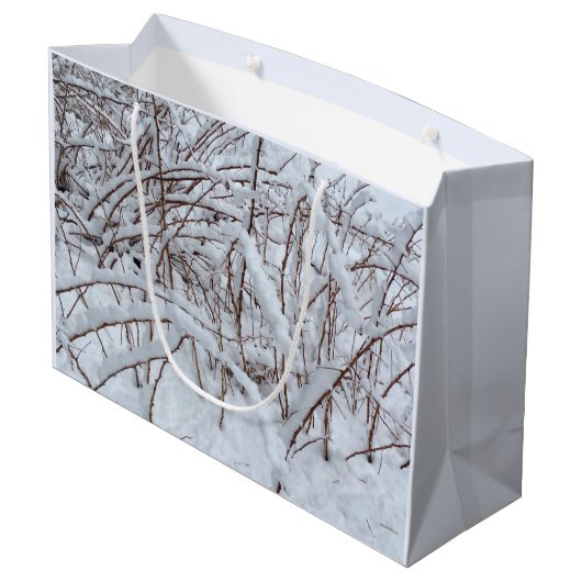 sneeuw op een frambospleet — groot cadeauzakje (Achterkant Gekanteld)