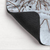 sneeuw op een frambospleet — muismat (Hoek)