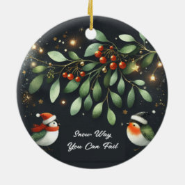 Sneeuw op een manier waarop je kunt falen keramisch ornament