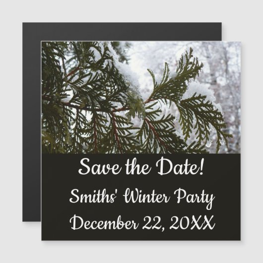 Sneeuw op Evergreen Branches (Voorkant / Achterkant)