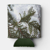 Sneeuw op Evergreen Branches Blikjeskoeler (Achterkant)