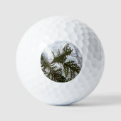 Sneeuw op Evergreen Branches Golfballen (Voorkant)