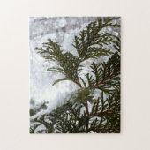 Sneeuw op Evergreen Branches Legpuzzel (Verticaal)