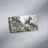 Sneeuw op Evergreen Branches Magnetisch Visitekaartje (Voorbeeld)