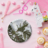 Sneeuw op Evergreen Branches Papieren Bordje (Feest)