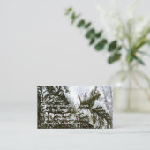 Sneeuw op Evergreen Branches Visitekaartje (Staand voorkant)