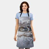 Sneeuw op Finley Dam Apron Schort (Gedragen)