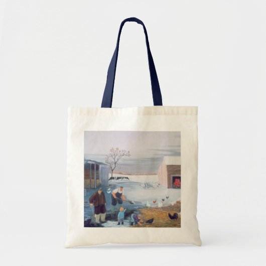Sneeuw op het Boerderij Tote Bag (Voorkant)