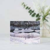 "Sneeuw op het Briefkaart van de landwegen Elk" (Staand voorkant)