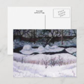 "Sneeuw op het Briefkaart van de landwegen Elk" (Voorkant / Achterkant)