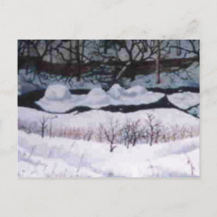 "Sneeuw op het Briefkaart van de landwegen Elk"