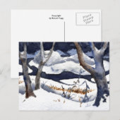 "Sneeuw op het Briefkaart van de landwegen Elk" (Voorkant / Achterkant)