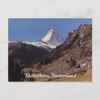 Sneeuw op het Briefkaart van het bos van Matterhor