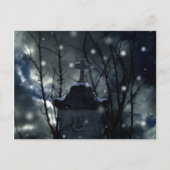 Sneeuw op het kerkhof postkaart (Voorkant)