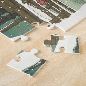 sneeuw op het kunstschildpad van de Edo Hasui Kawa Legpuzzel (Zijkant)