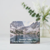 Sneeuw op het nationale park Emerald Lake Rocky Mo Briefkaart (Staand voorkant)