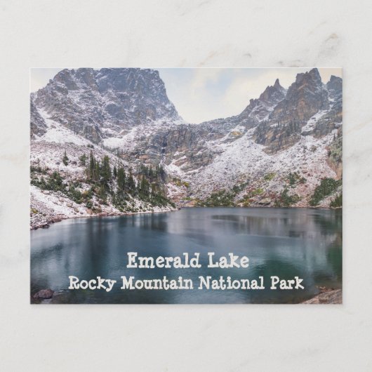 Sneeuw op het nationale park Emerald Lake Rocky Mo Briefkaart (Voorkant)