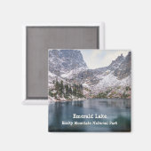 Sneeuw op het nationale park Emerald Lake Rocky Mo Magneet (Voorkant / Achterkant)