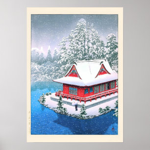 Sneeuw op Inokashira door Kawase Hasui Poster
