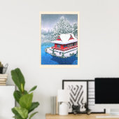 Sneeuw op Inokashira door Kawase Hasui Poster (Thuiskantoor)