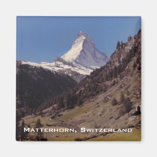 Sneeuw op Matterhorn Blue Sky Alpine Forest Magnet