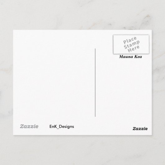 Sneeuw op Mauna Kea Briefkaart (Achterkant)