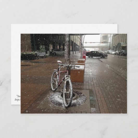 Sneeuw op me briefkaart (Voorkant / Achterkant)