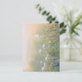 Sneeuw op moerasgras in Waterverf Feestdagenkaart (Staand voorkant)