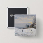 sneeuw op Montmartre, 1869 Vierkante Button 5,1 Cm (Voorkant /achterkant)