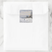 sneeuw op Montmartre, 1869 Vierkante Sticker (Tas)