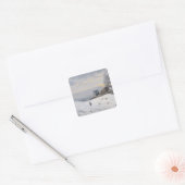sneeuw op Montmartre, 1869 Vierkante Sticker (Envelop)