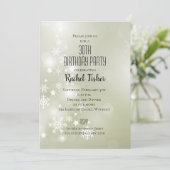 Sneeuw op Sage Elegant Abstracte Waterverf (Staand voorkant)