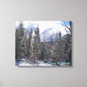 Sneeuw op snelle bliksem canvas afdruk (Voorkant)