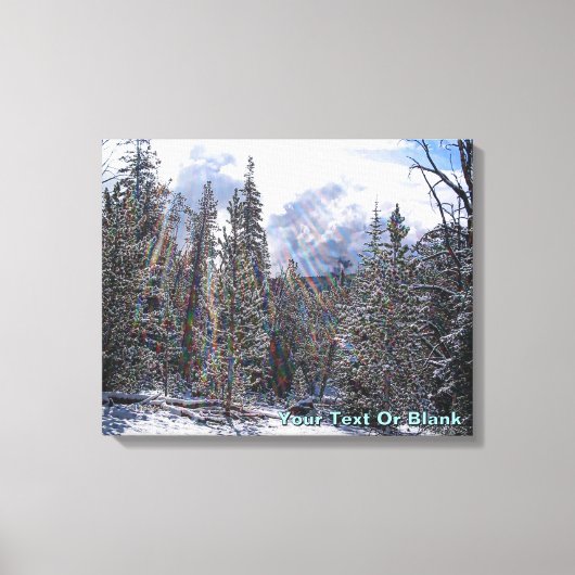 Sneeuw op snelle bliksem canvas afdruk (Voorkant)