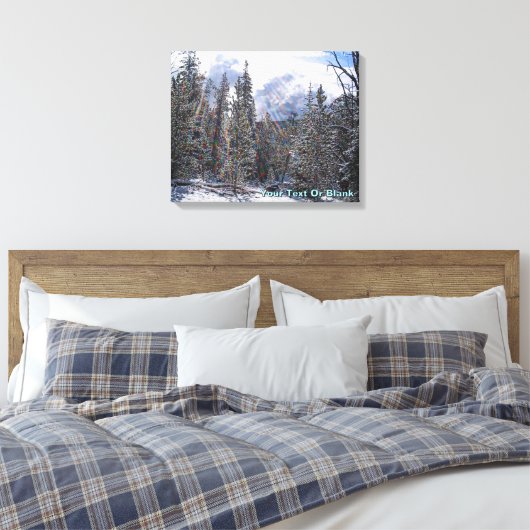 Sneeuw op snelle bliksem canvas afdruk (Insitu (Slaapkamer))
