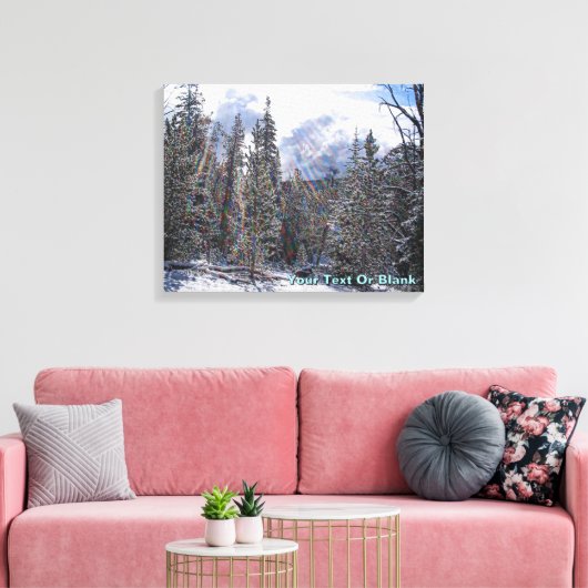 Sneeuw op snelle bliksem canvas afdruk (Insitu (Woonkamer))