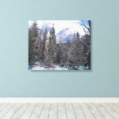 Sneeuw op snelle bliksem canvas afdruk (Insitu (Houten vloer))