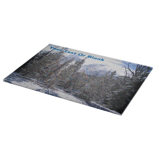 Sneeuw op snelle bliksem snijplank (Hoek)