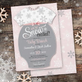 Sneeuw opgewonden Baby Brunch Roze Sneeuwvlok Het Kaart