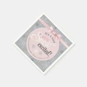 Sneeuw opgewonden Baby Het is een meisje roze snee Servet (Hoek)