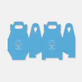 Sneeuw Opgewonden Blue Teddy Bear Baby shower Bedankdoosjes (Uitgevouwen)