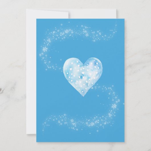 Sneeuw Opgewonden Blue Teddy Bear Baby shower Bedankkaart (Achterkant)