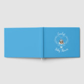 Sneeuw Opgewonden Blue Teddy Bear Baby shower Gastenboek (Volledig)