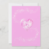 Sneeuw Opgewonden Roze Teddybeer Baby shower Kaart (Achterkant)