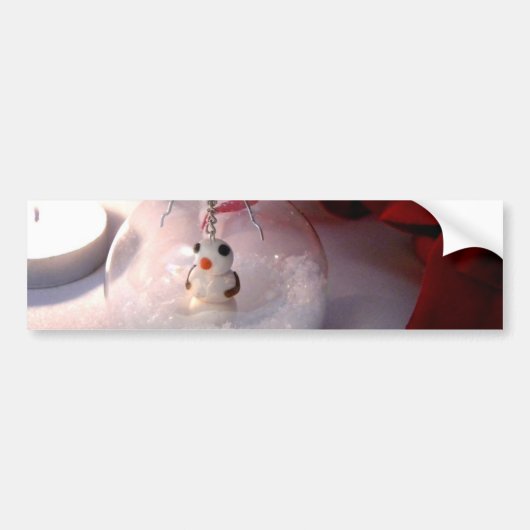 Sneeuw Ornament Bumpersticker (Voorkant)