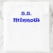 sneeuw ovale sticker (Tas)