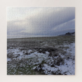 sneeuw over de Golf van Jigzaag Puzzle Legpuzzel