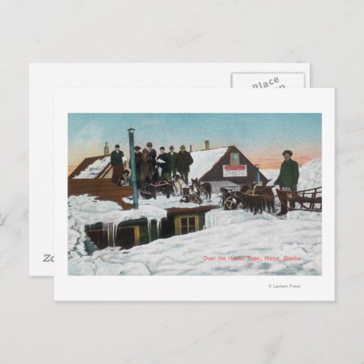 Sneeuw over het huis TopsNome, AK Briefkaart (Voorkant / Achterkant)